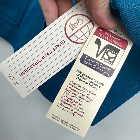 Vintage Graff Californiawear Collared Button Down Shirt Jacket Size 12 USA - Picture 2 of 5